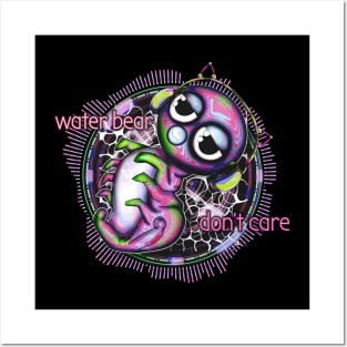 WaterBear Don't Care pink Posters and Art